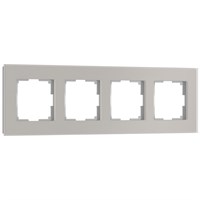 Рамка из стекла на 4 пост Senso дымчатый soft-touch W0043117 a067418