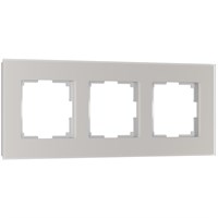 Рамка из стекла на 3 пост Senso дымчатый soft-touch W0033117 a067416