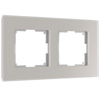 Рамка из стекла на 2 пост Senso дымчатый soft-touch W0023117 a067415