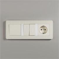 W0033066/ Рамка на 3 поста Split (айвори/белый, soft-touch) W0033066 a067256