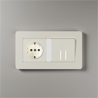 W0023066/ Рамка на 2 поста Split (айвори/белый, soft-touch) W0023066 a067254