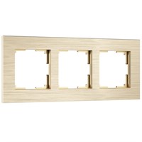 Рамка из металла на 3 поста АluMax шампань алюминий W0033511 a066335