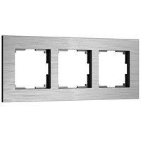 Рамка из металла на 3 поста АluMax алюминий W0033506 a066326
