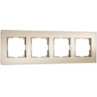 Рамка из стекла на 4 поста Senso шампань soft-touch W0043111 a064579