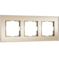 Рамка из стекла на 3 поста Senso шампань soft-touch W0033111 a064578