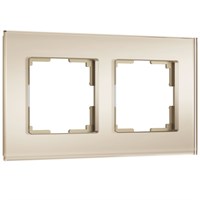 Рамка из стекла на 2 поста Senso шампань soft-touch W0023111 a064577