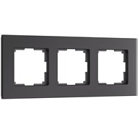 Рамка из стекла на 3 поста Senso черный soft-touch W0033108 a064574