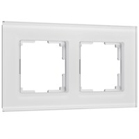 Рамка из стекла на 2 поста Senso белый soft-touch W0023101 a064565