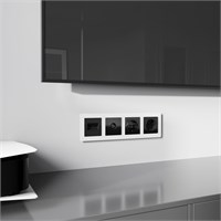 Накладка для двойной розетки Еthernet RJ-45 (черный акрил) W1191148 a064021