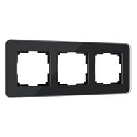Рамка из стекла на 3 поста Elite черный W0032448 a063821