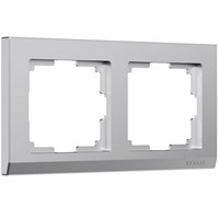 Рамка из поликарбоната на 2 поста Stark серебряный матовый W0021865 a063454