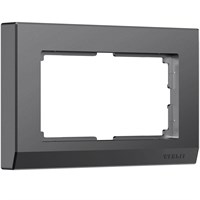 Рамка из поликарбоната для двойной розетки Stark графит матовый W0081864 a063120
