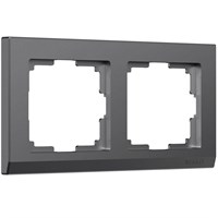 Рамка из поликарбоната на 2 поста Stark графит матовый W0021864 a063116
