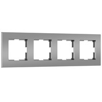 Рамка из поликарбоната на 4 поста Slab серебро софт W0042965 a062817