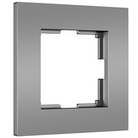 Рамка из поликарбоната на 1 пост Slab серебро софт W0012965 a062811