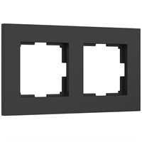 Рамка из поликарбоната на 2 поста Slab черный софт W0022908 a062800