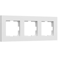 Рамка из поликарбоната на 3 поста Slab белый софт W0032961 a062796