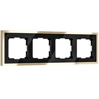 Рамка из металла на 4 поста Baguette черный/латунь W0042852 a062784