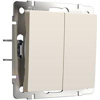 Выключатель двухклавишный с самовозвратом (айвори матовый) W1122462 a062577