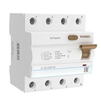 Устройство защитного отключения (УЗО) 3P+N 40 A 30 mА АС 6 kА W914P406 a062565