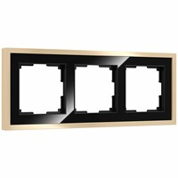 Рамка из металла на 3 поста Baguette черный/латунь W0032852 a060241