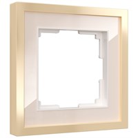 Рамка из металла на 1 пост Baguette айвори/латунь W0012851 a060233