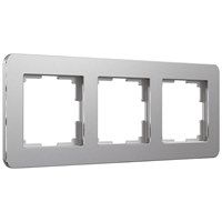 Рамка из металла на 3 поста Platinum алюминий W0032606 a059215