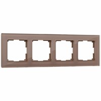 Рамка из стекла на 4 поста Favorit латте W0041142 a058821