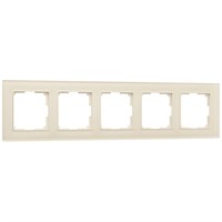 Рамка из стекла на 5 постов Favorit молочный W0051141 a058817