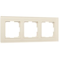 Рамка из стекла на 3 поста Favorit молочный W0031141 a058815