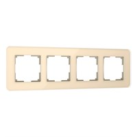 Рамка из стекла на 4 поста Elite айвори W0042443 a057885