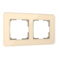 Рамка из стекла на 2 поста Elite айвори W0022443 a057883