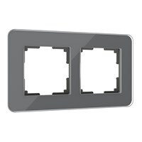 Рамка из стекла на 2 поста Elite графит W0022440 a057879