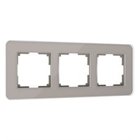 Рамка из стекла на 3 поста Elite дымчатый W0032417 a057876