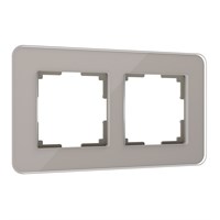 Рамка из стекла на 2 поста Elite дымчатый W0022417 a057875