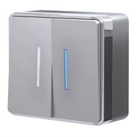 Выключатель двухклавишный с подсветкой Gallant серебряный W5020106 a052770