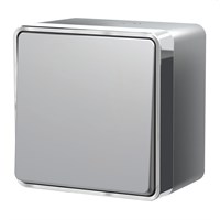Выключатель одноклавишный влагозащищенный Gallant серебряный W5010206 a052767