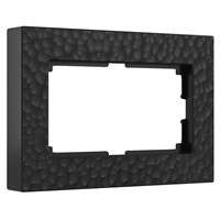 Рамка из поликарбоната для двойной розетки Hammer черный W0082408 a052535