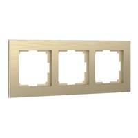 Рамка из металла на 3 поста Аluminium шампань алюминий W0031711 a052314