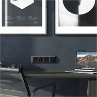 Выключатель двухклавишный проходной (черный матовый) W1122008 a051621