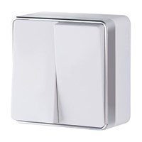 Выключатель  двухклавишный  Gallant белый W5020001 a051592