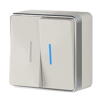 Выключатель двухклавишный с подсветкой Gallant слоновая кость W5020103 a051550