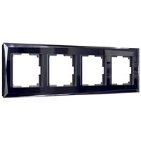 Рамка из стекла на 4 поста Diamant черный W0041208 a051445