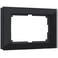 Рамка из стекла для двойной розетки Favorit черный W0081108 a051441
