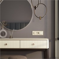 Выключатель одноклавишный с подсветкой (шампань рифленый) W1110110 a051413