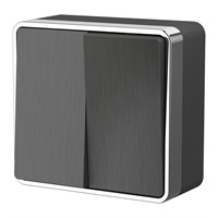 Выключатель двухклавишный Gallant графит рифленый W5020004 a051337