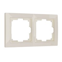 Рамка из поликарбоната на 2 поста Snabb Basic слоновая кость W0022003 a051307