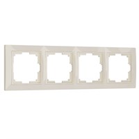 Рамка из поликарбоната на 4 поста Snabb Basic слоновая кость W0042003 a051306