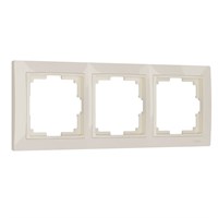 Рамка из поликарбоната на 3 поста Snabb Basic слоновая кость W0032003 a051296