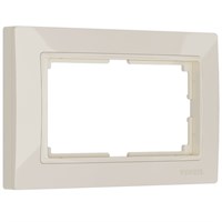 Рамка из поликарбоната для двойной розетки Snabb Basic слоновая кость W0082003 a051293